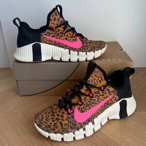 RARE Nike Metcon 3 Leopard Print /Pink Women Running Sneakers - SZ 8